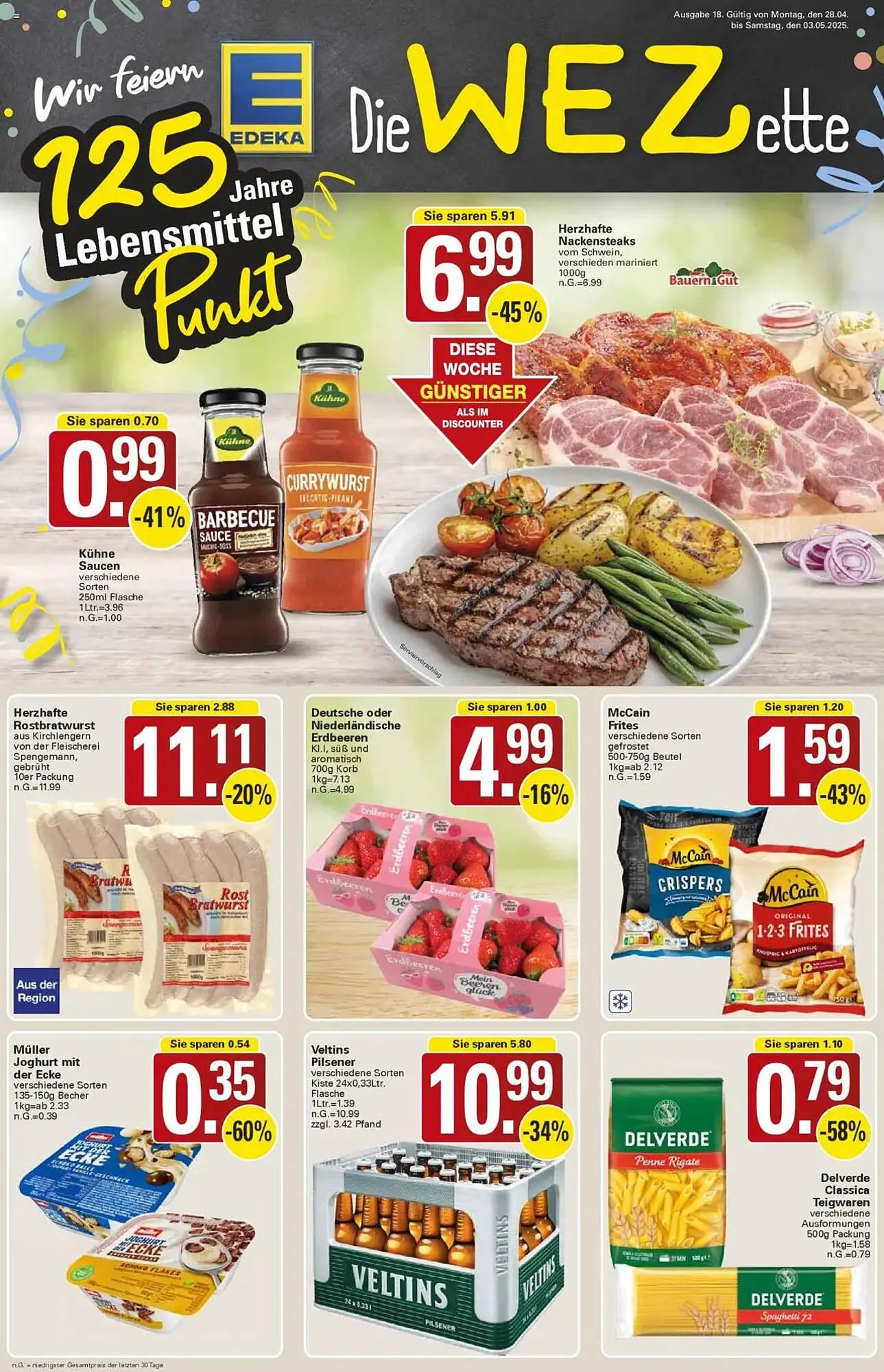 WEZ Prospekt von 28. April bis 3. Mai 2025 - Prospekt seite 1