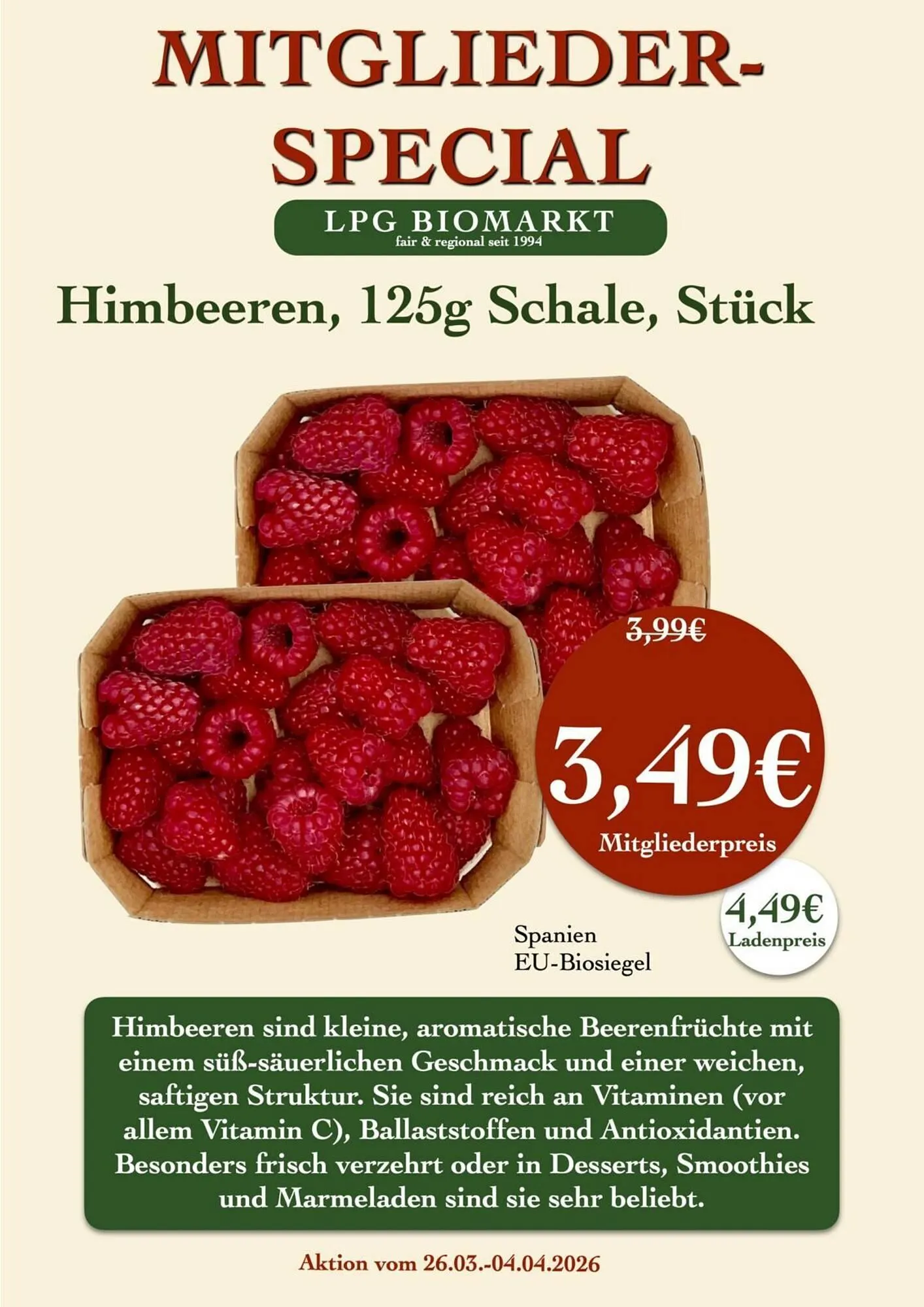 LPG Biomarkt Prospekt von 26. März bis 1. April 2026 - Prospekt seite 17