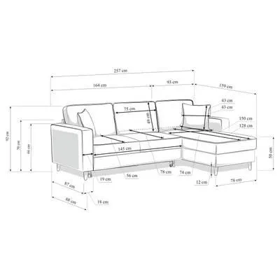 Ecksofa Saharis mit Schlaffunktion