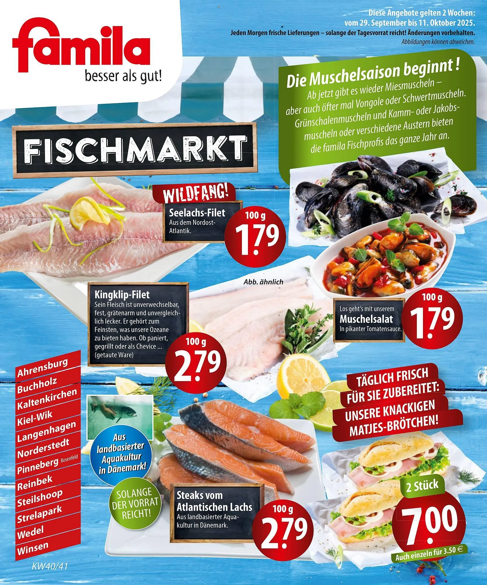 Famila Nord Ost Prospekt von 29. September bis 11. Oktober 2025 - Prospekt seite 1