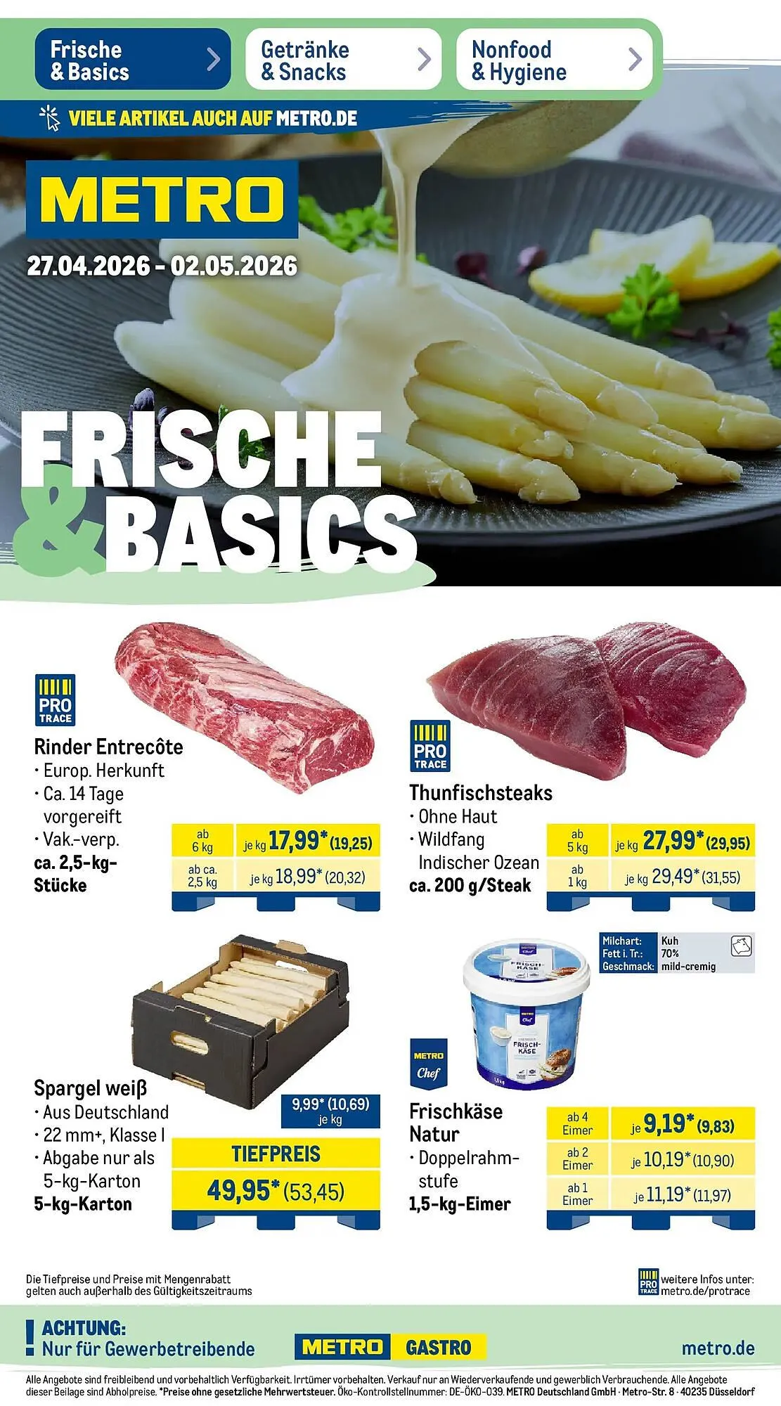METRO Prospekt von 26. April bis 2. Mai 2026 - Prospekt seite 1