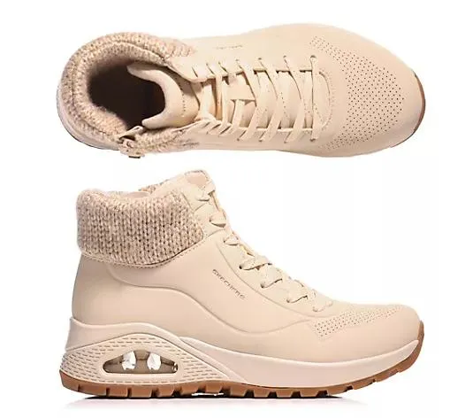 SKECHERS Damen-Stiefelette Darling Daze Strickbesatz seitl. Reißverschluss