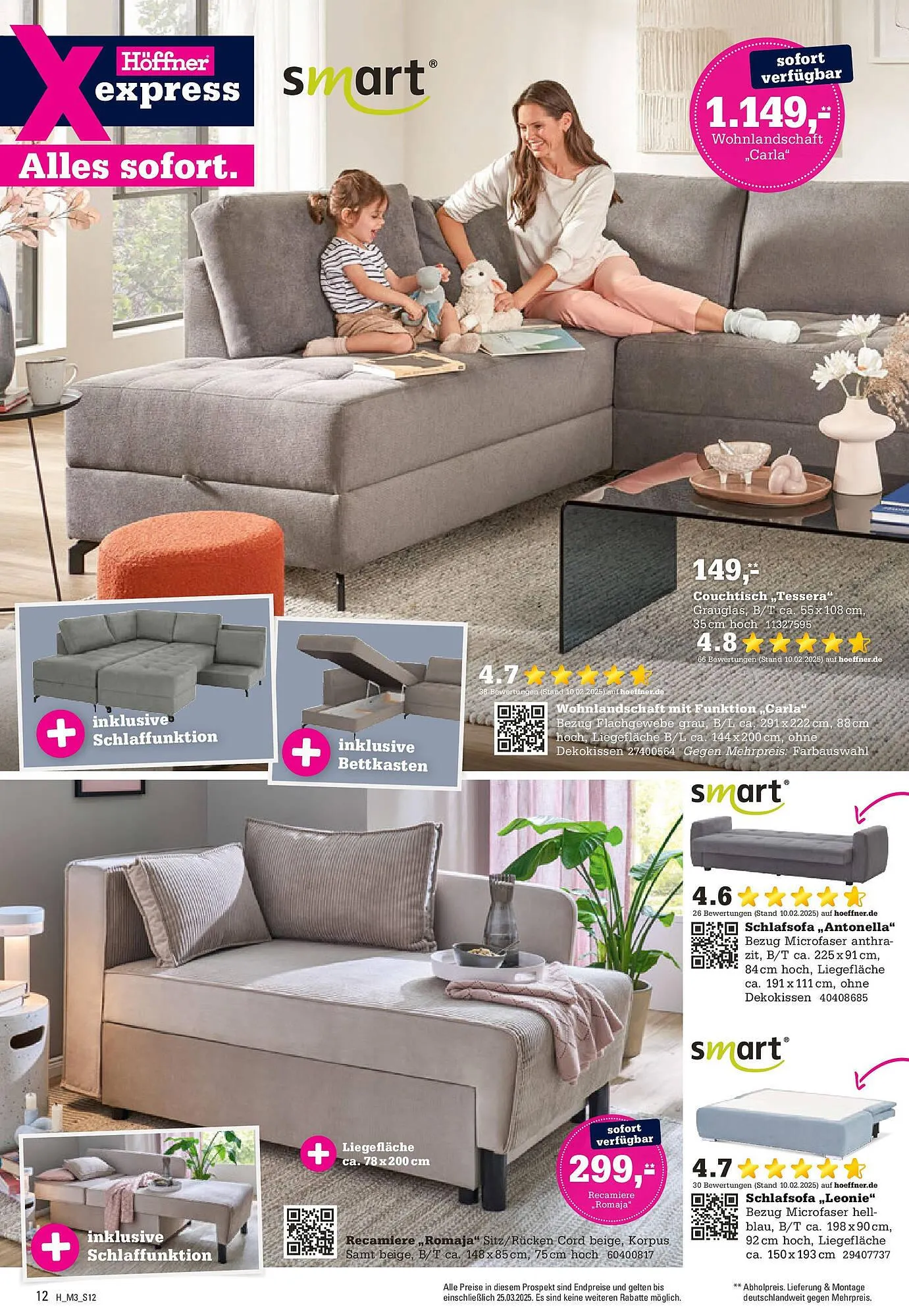 Höffner Prospekt von 11. März bis 25. März 2025 - Prospekt seite 12