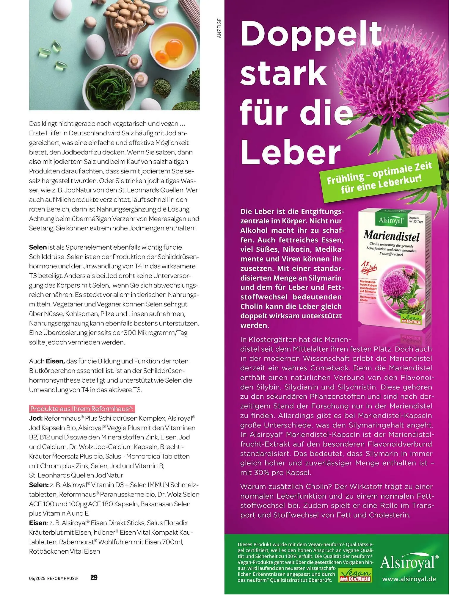 Reformhaus Prospekt von 1. Mai bis 31. Mai 2025 - Prospekt seite 29