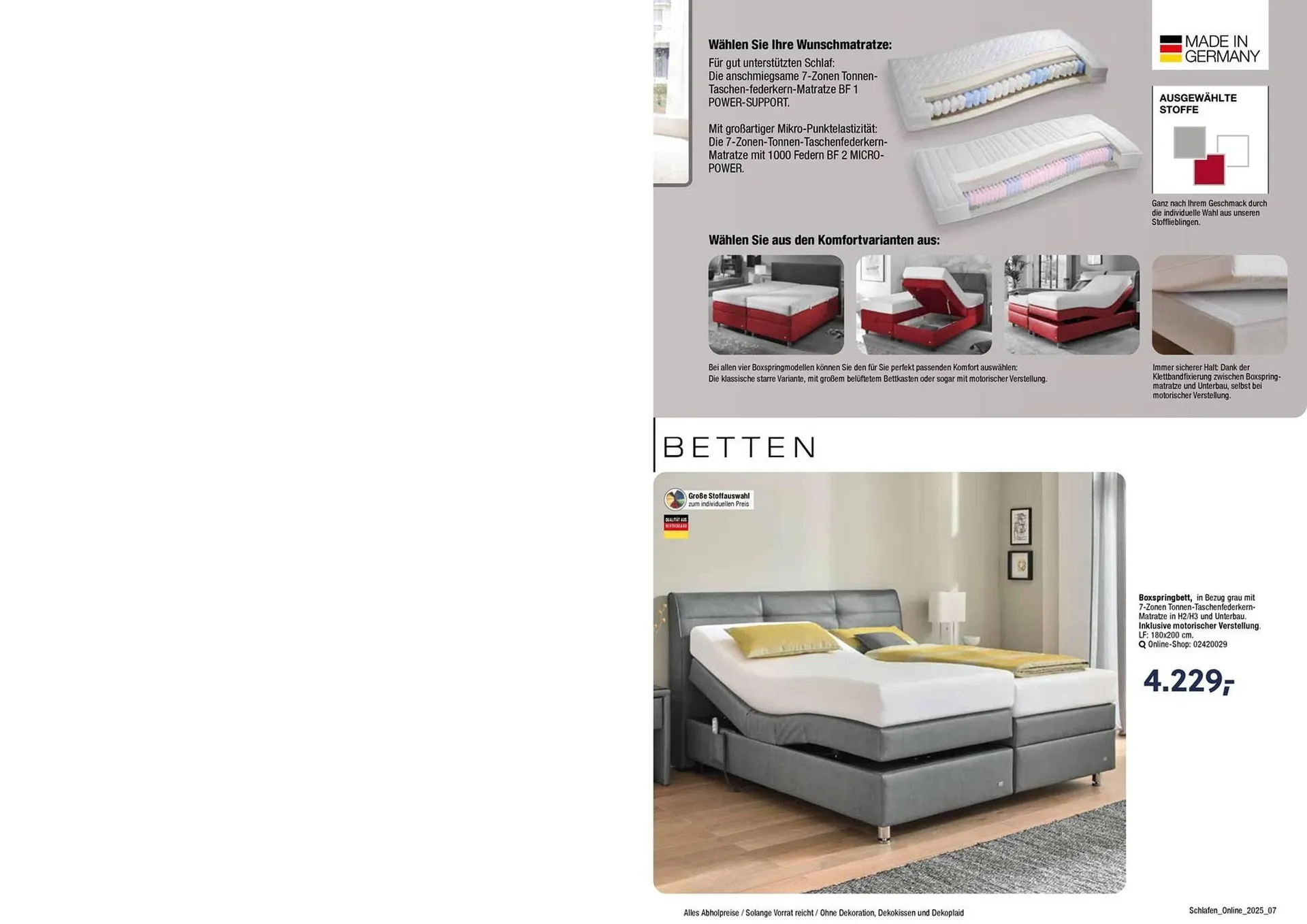 Opti Wohnwelt Prospekt von 21. Juli bis 30. September 2025 - Prospekt seite 7