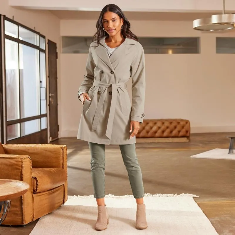 Damen-Trenchjacke mit Bindegürtel