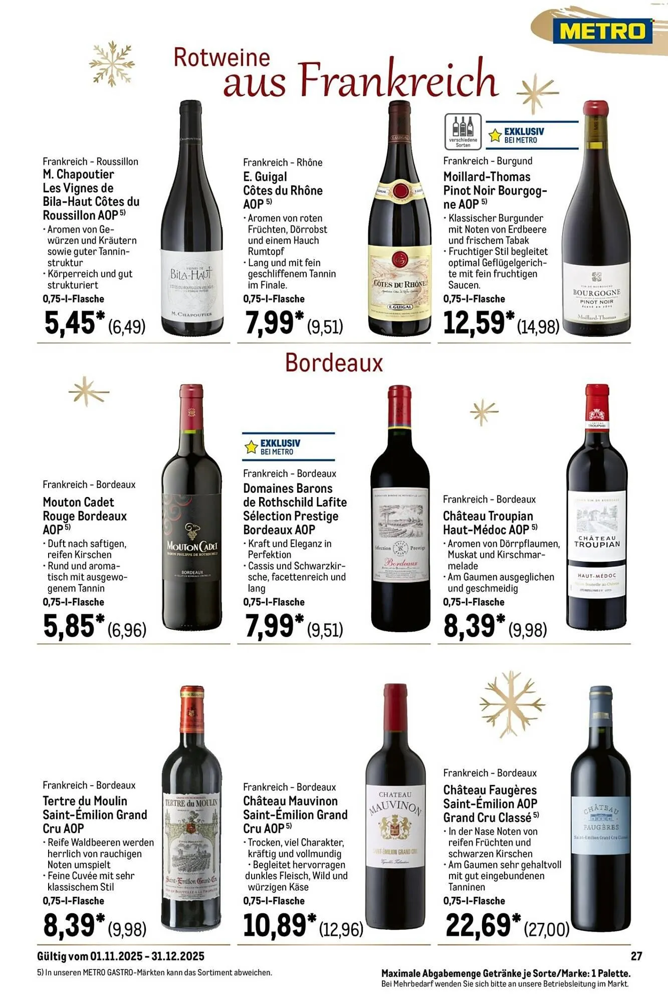 METRO Prospekt von 1. November bis 31. Dezember 2025 - Prospekt seite 27