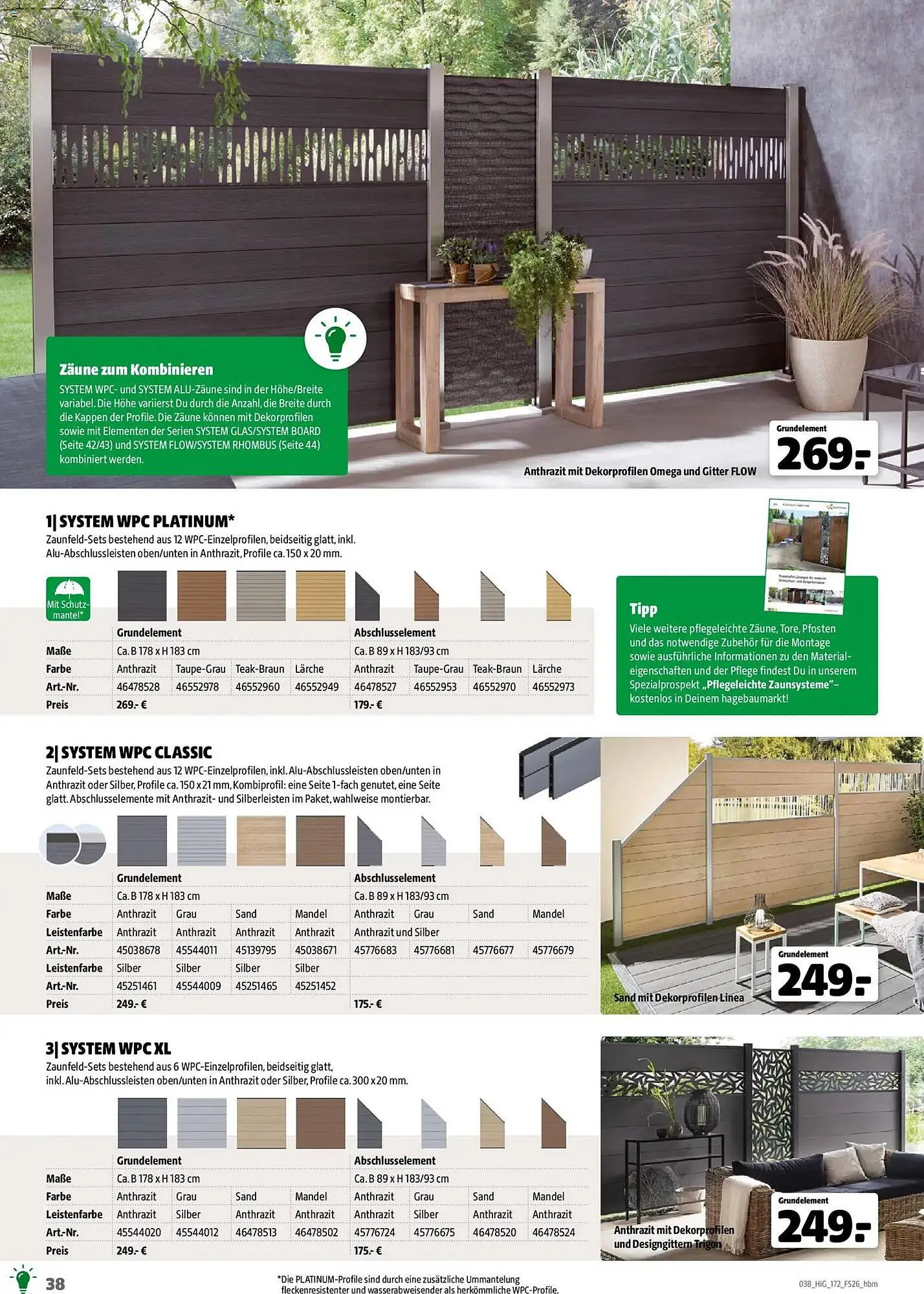 Hagebau Prospekt von 2. März bis 31. Dezember 2026 - Prospekt seite 38