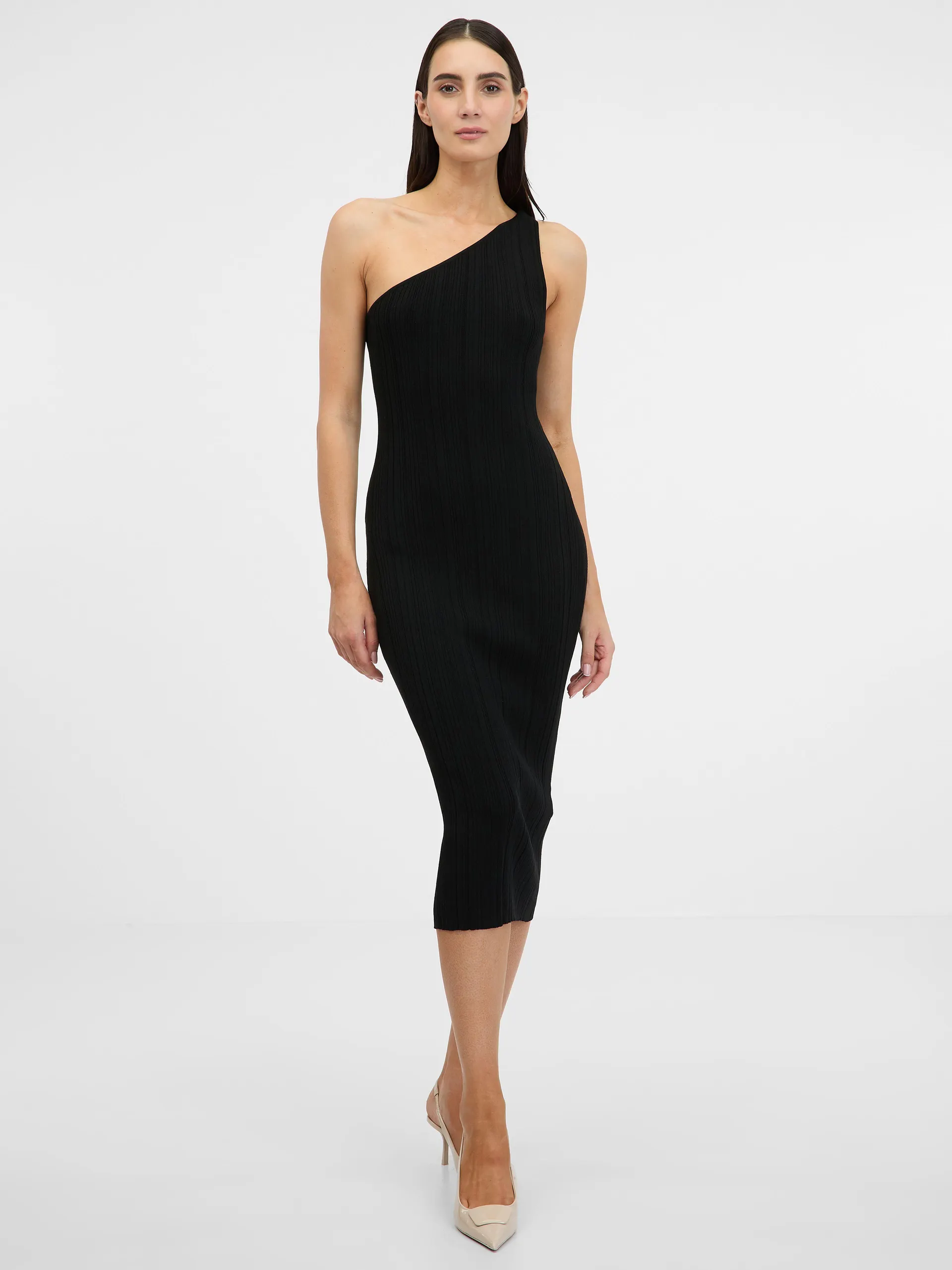 Schwarzes Damen-Midikleid ORSAY