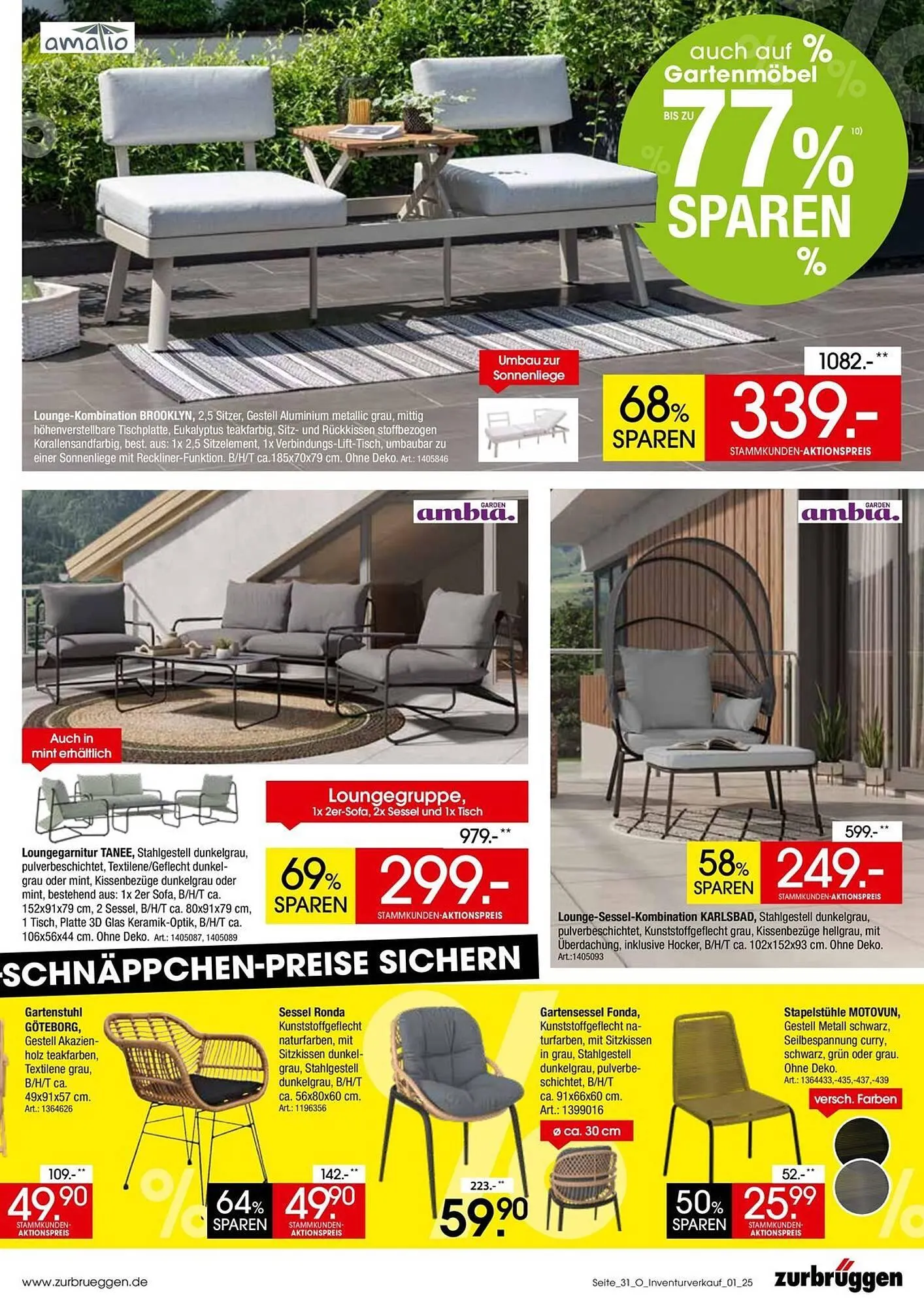 Zurbrüggen Prospekt von 31. Mai bis 6. Juni 2025 - Prospekt seite 31