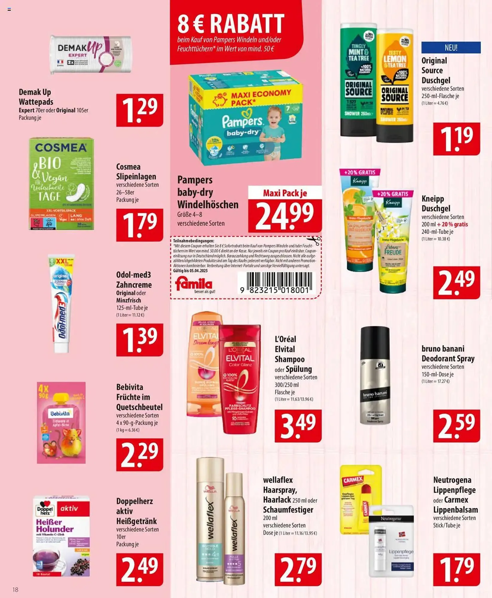 Famila Nord Ost Prospekt von 31. März bis 5. April 2025 - Prospekt seite 18