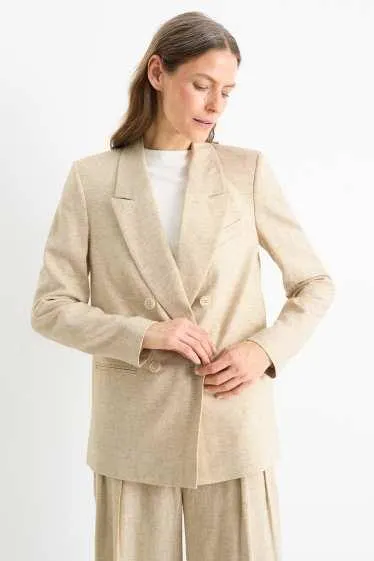 Business blazer - regular fit - linen blend