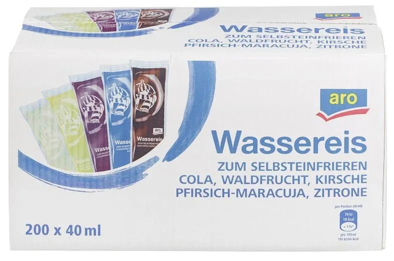 aro Wassereis Zum Selbsteinfrieren 200 Portionen (8 kg)