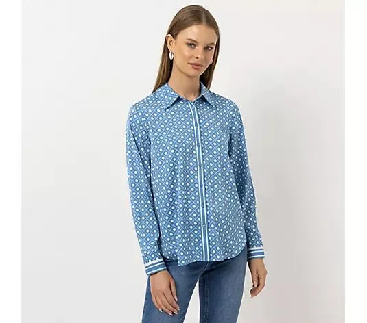 STEFFEN SCHRAUT Bluse Hemdkragen Kellerfalte im Rücken leger weit