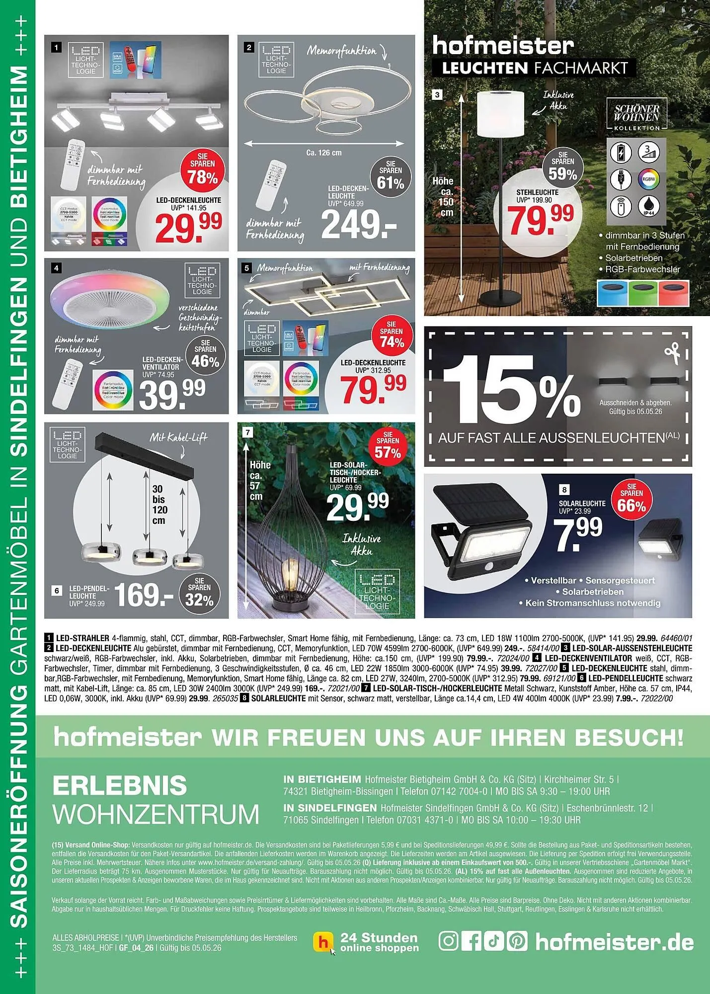 Hofmeister Prospekt von 8. April bis 5. Mai 2026 - Prospekt seite 20