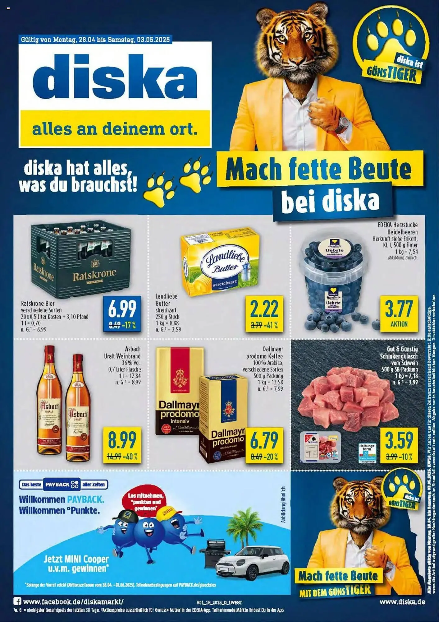 diska Prospekt von 28. April bis 3. Mai 2025 - Prospekt seite 1