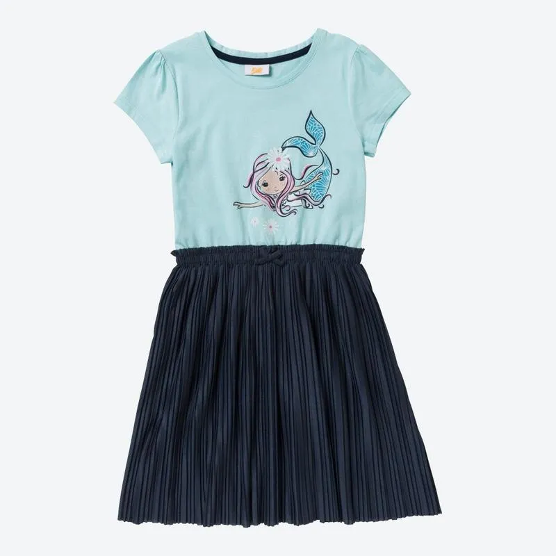 Kinder-Mädchen-Kleid mit Plissee-Rock