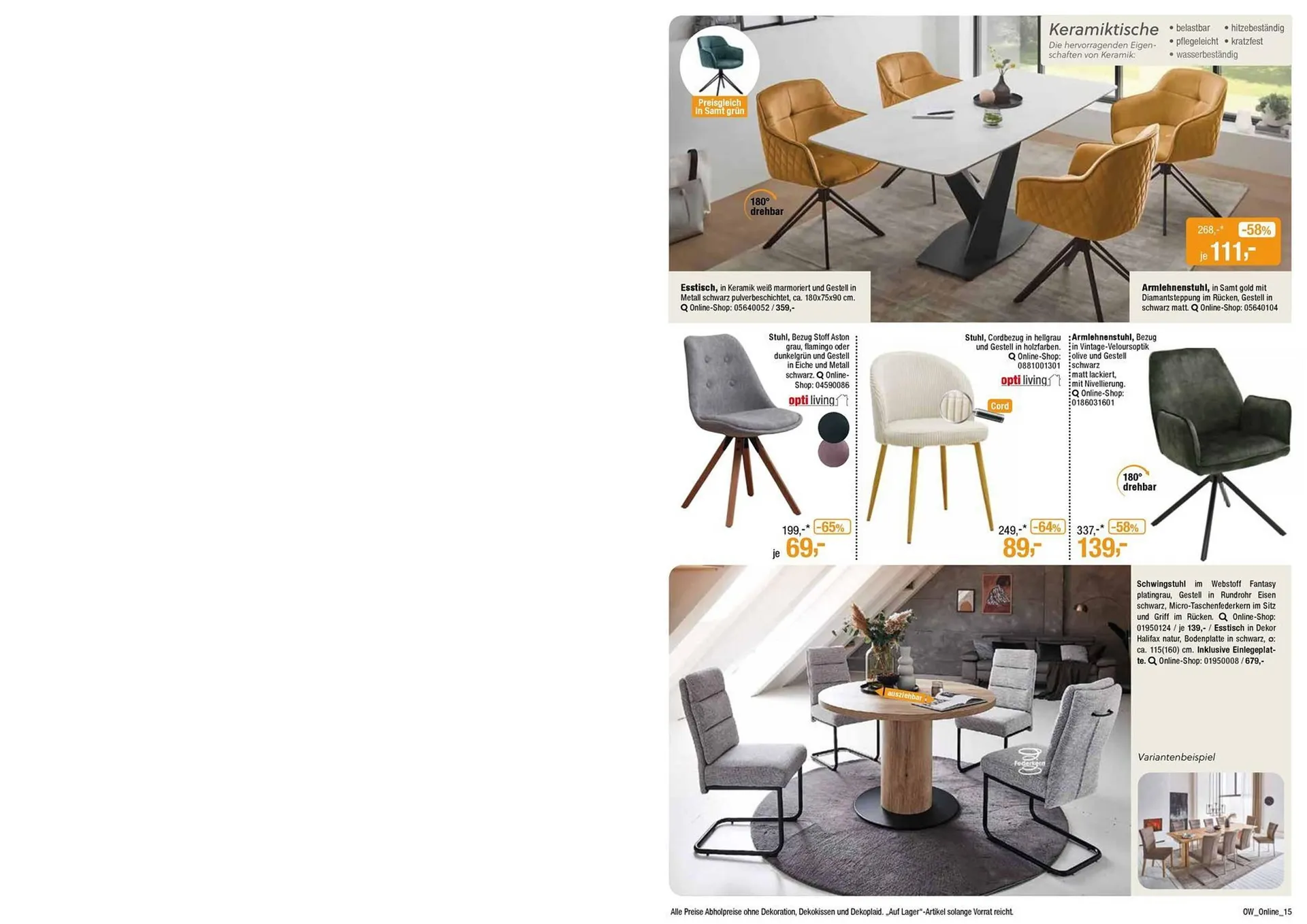 Opti Wohnwelt Prospekt von 13. Juli bis 24. Juli 2025 - Prospekt seite 15