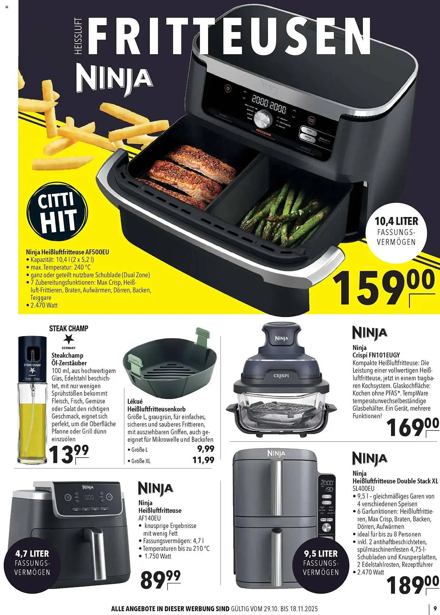 CITTI Markt Prospekt von 29. Oktober bis 18. November 2025 - Prospekt seite 9