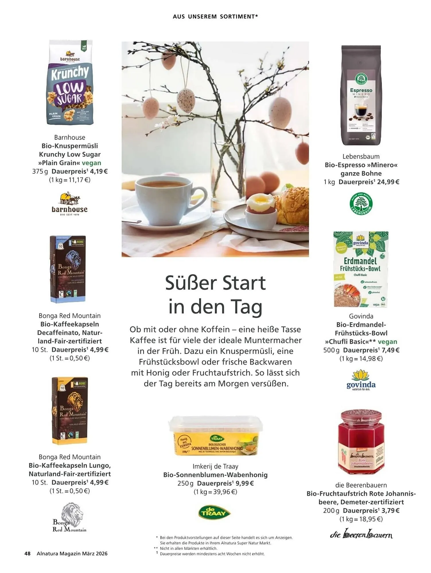 Alnatura Magazin von 4. März bis 1. April 2026 - Prospekt seite 48