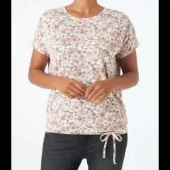 T-Shirt mit elastischem Saum