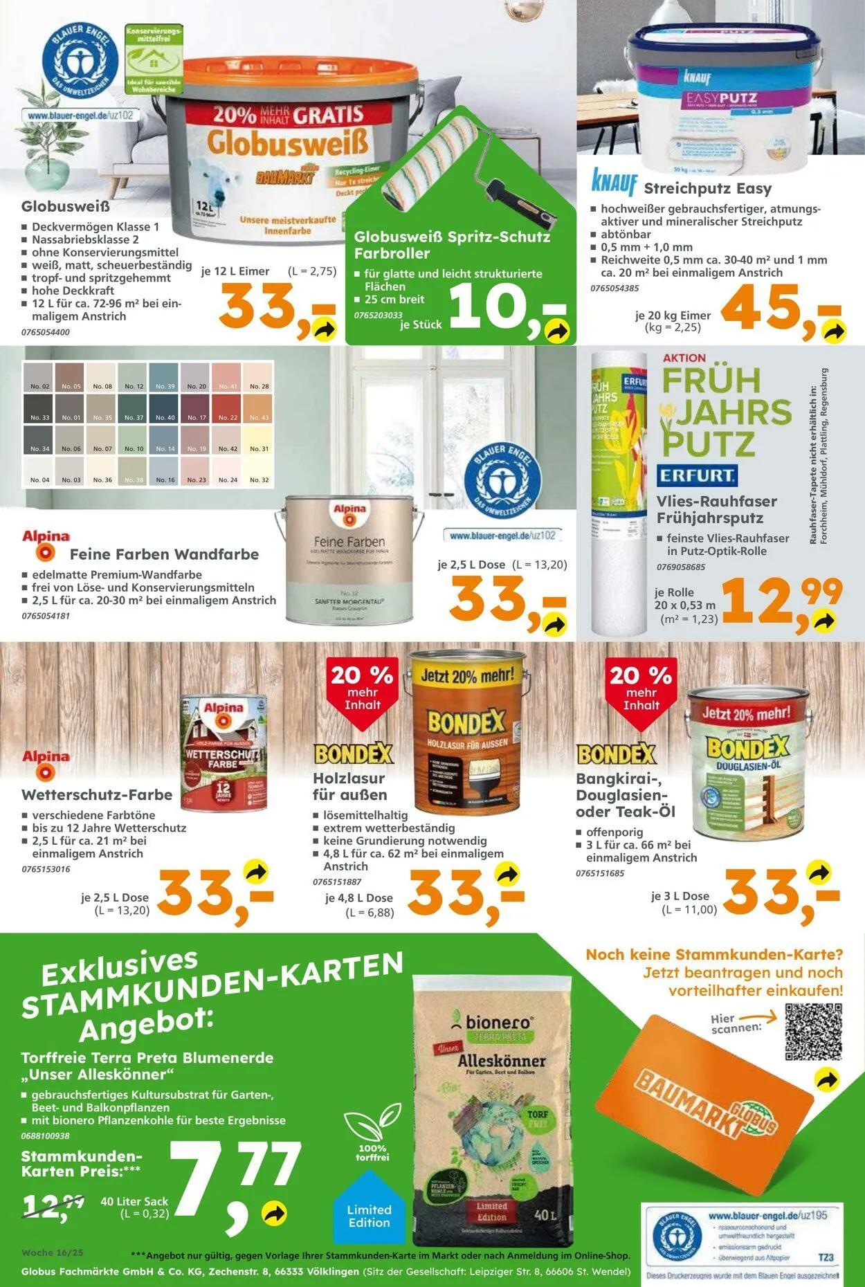 Globus Baumarkt Aktueller Prospekt von 13. April bis 19. April 2025 - Prospekt seite 24
