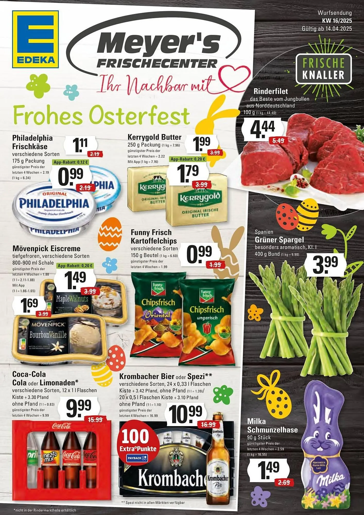 Meyer's Frischemarkt Prospekt von 14. April bis 19. April 2025 - Prospekt seite 1