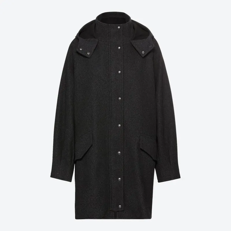 Damen-Jacke mit Kapuze und Druckknöpfen