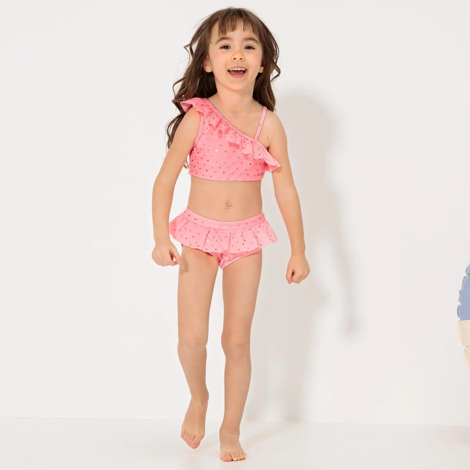 Mädchen-Bikini-Set mit Goldpunkten