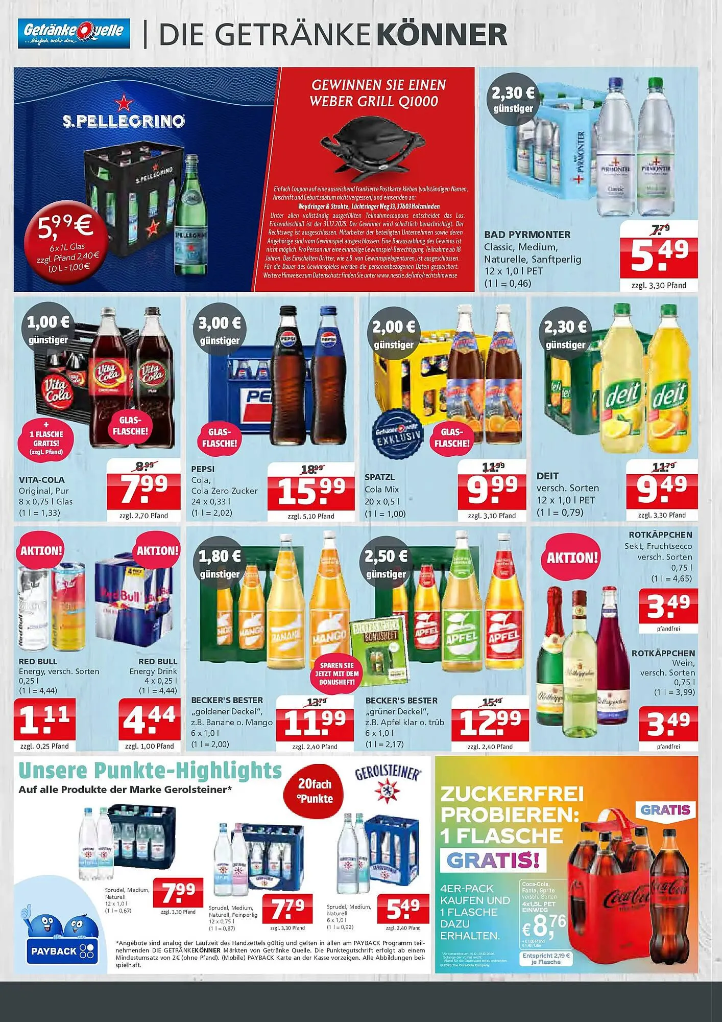 Getränke Quelle Prospekt von 14. Dezember bis 27. Dezember 2025 - Prospekt seite 5