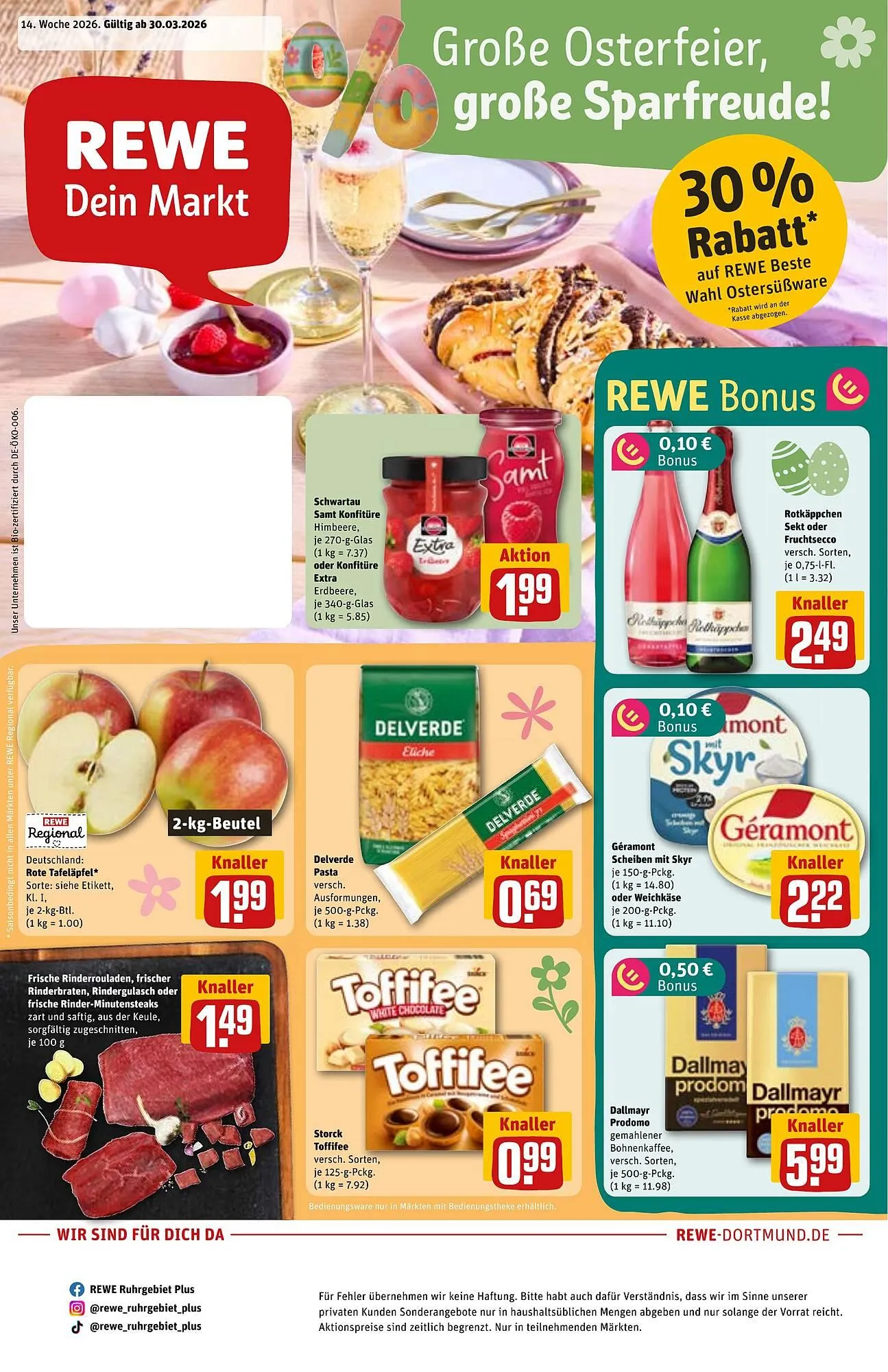 REWE Prospekt von 30. März bis 5. April 2026 - Prospekt seite 1