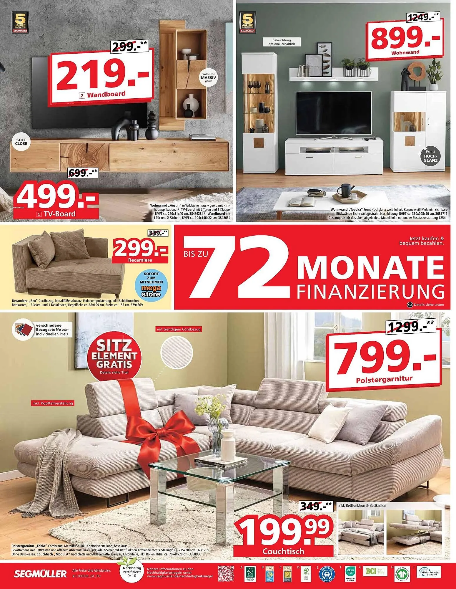 Segmüller Prospekt von 21. März bis 4. April 2026 - Prospekt seite 2