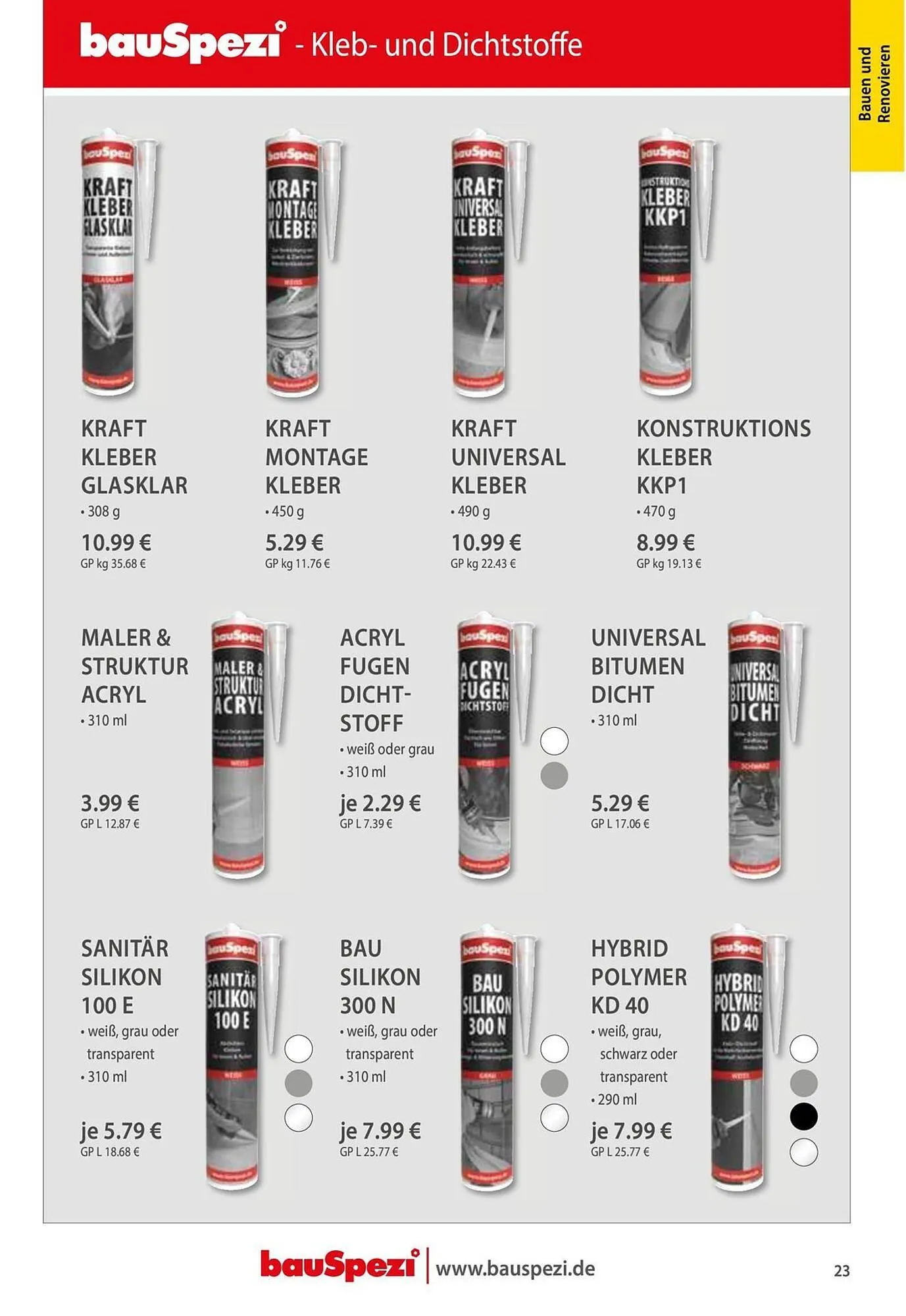 BauSpezi Prospekt von 15. April bis 31. Dezember 2026 - Prospekt seite 25