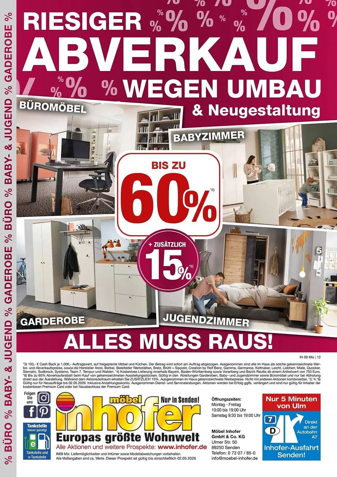 Möbel Inhofer Prospekt von 16. April bis 2. Mai 2026 - Prospekt seite 12