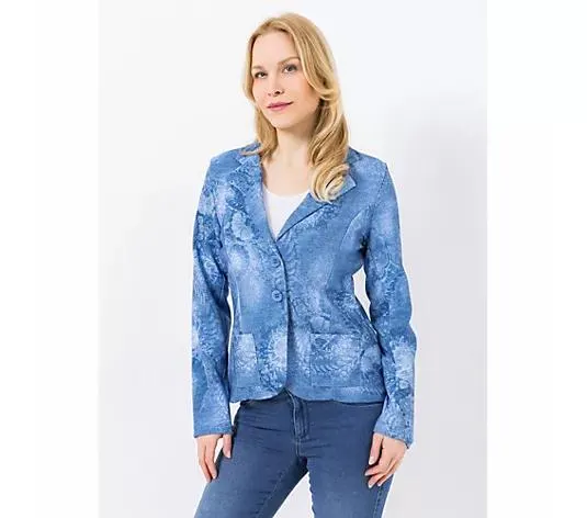 DINE 'N' DANCE Blazer, 1/1-Arm 2 Taschen Strassdetail figurbetont