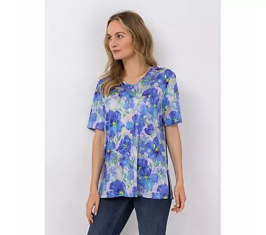 IN-PRINT Shirt 1/2-Arm V-Ausschnitt bedruckt