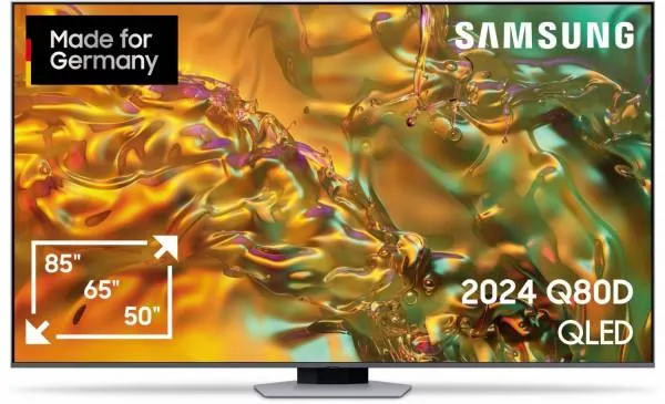 Samsung GQ85Q80DAT 214 cm (85") QLED-TV eclipsesilber / G