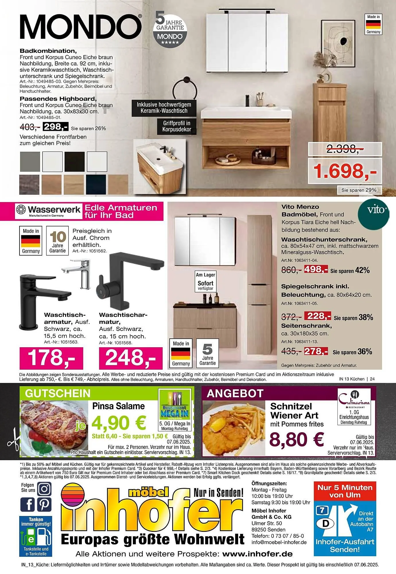 Möbel Inhofer Prospekt von 2. Mai bis 7. Juni 2025 - Prospekt seite 24