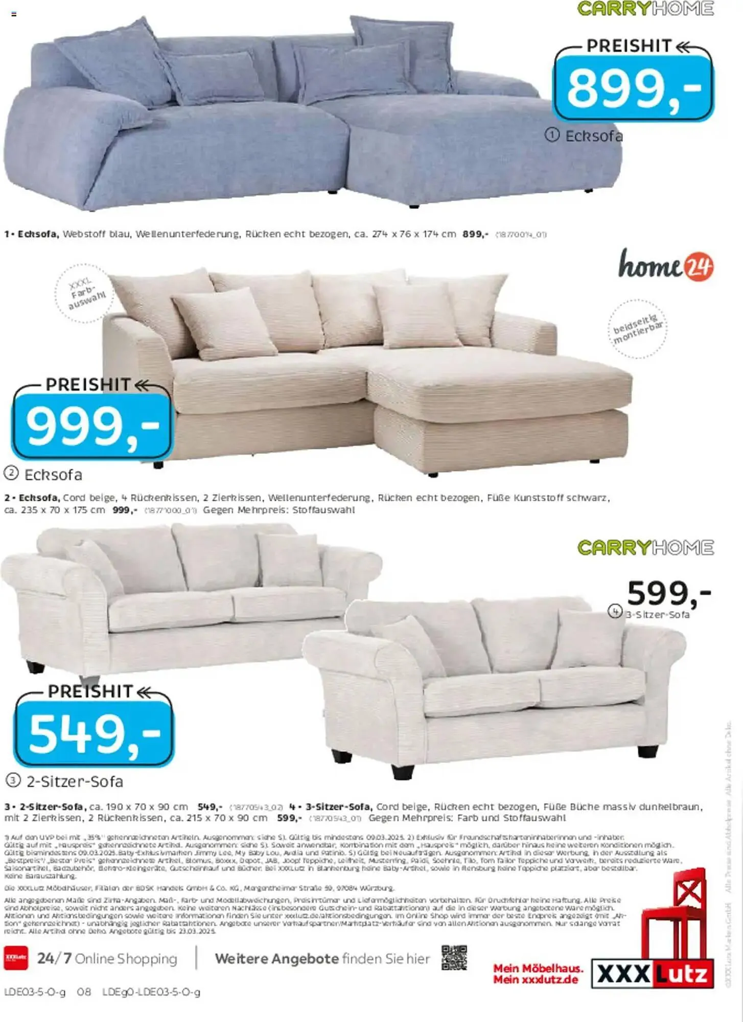 XXXLutz Prospekt von 9. März bis 23. März 2025 - Prospekt seite 8
