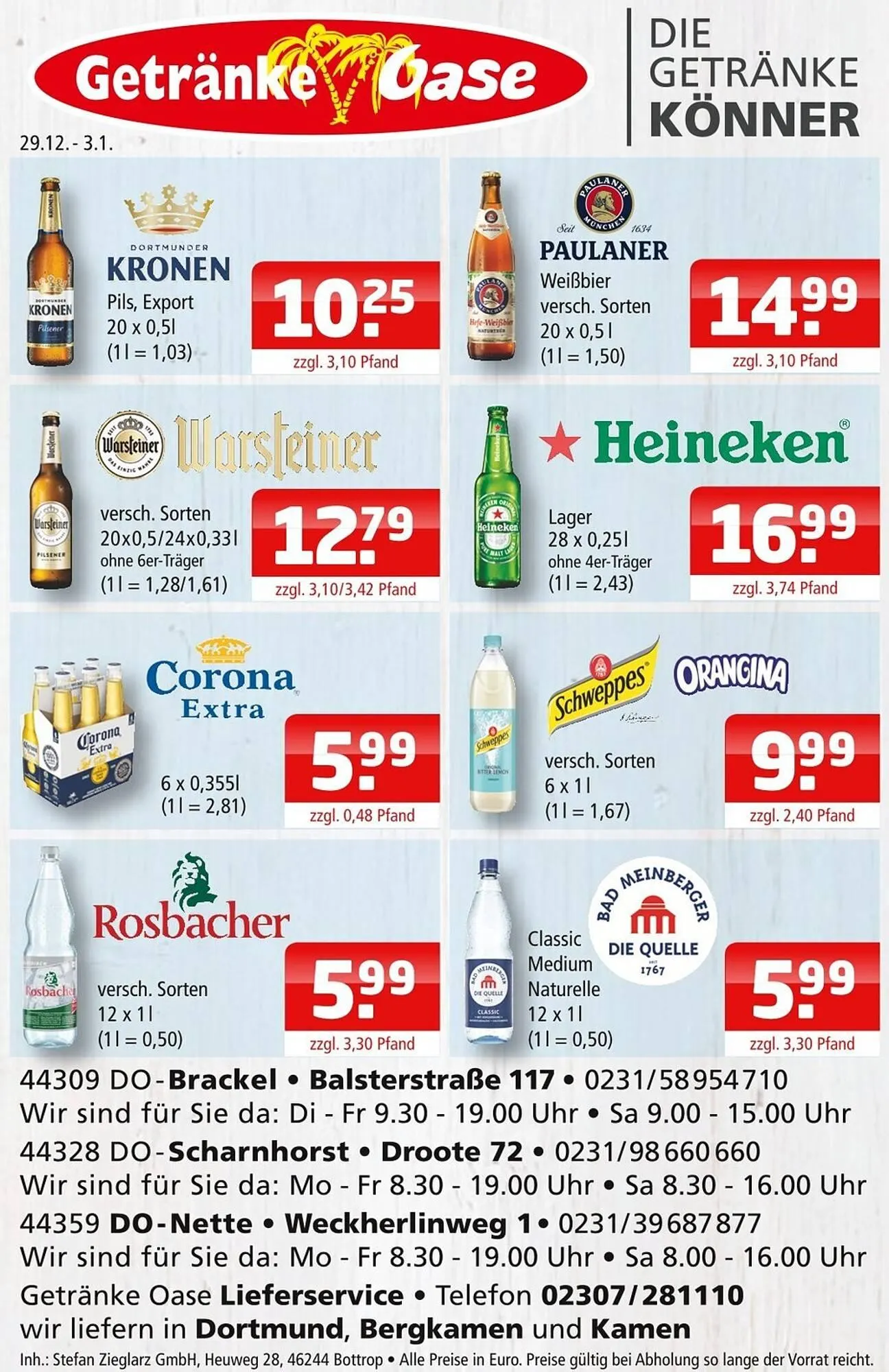 Getränke Oase Prospekt - 1