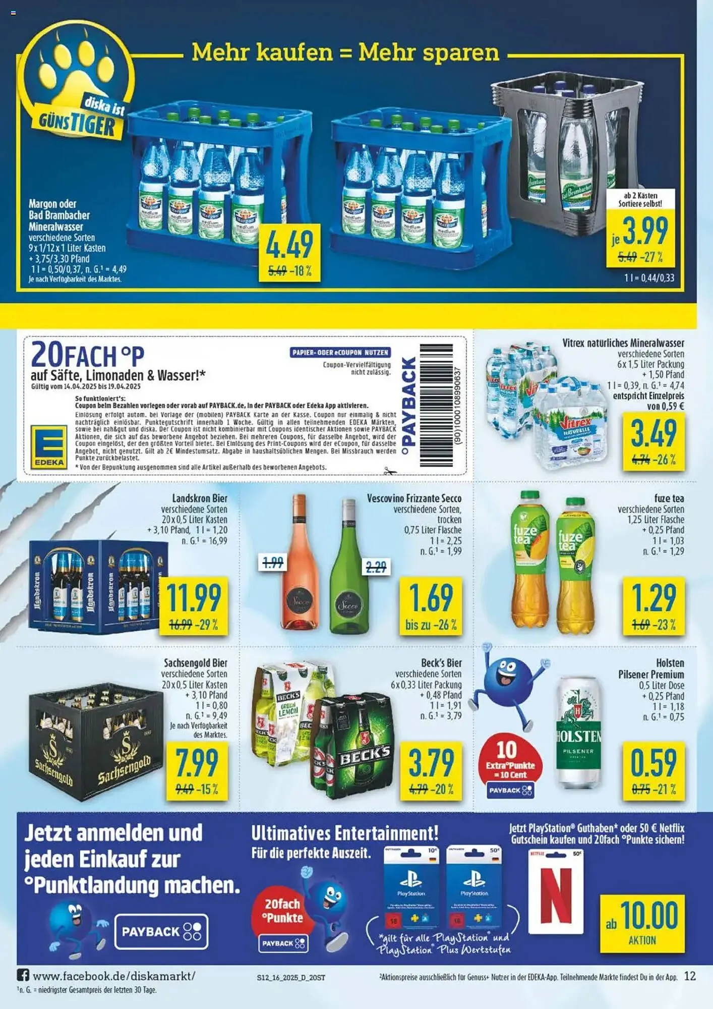 diska Prospekt von 14. April bis 19. April 2025 - Prospekt seite 12