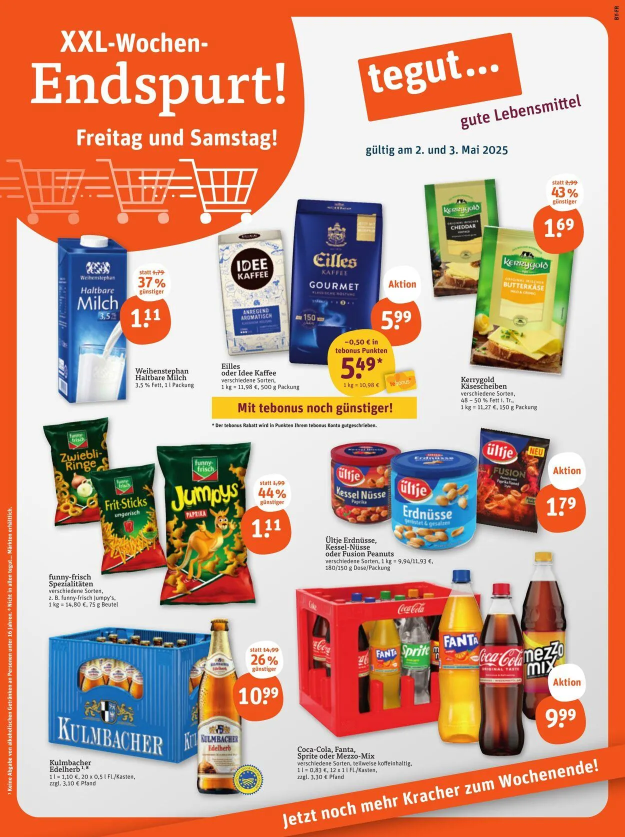 Tegut Aktueller Prospekt von 5. Mai bis 11. Mai 2025 - Prospekt seite 1