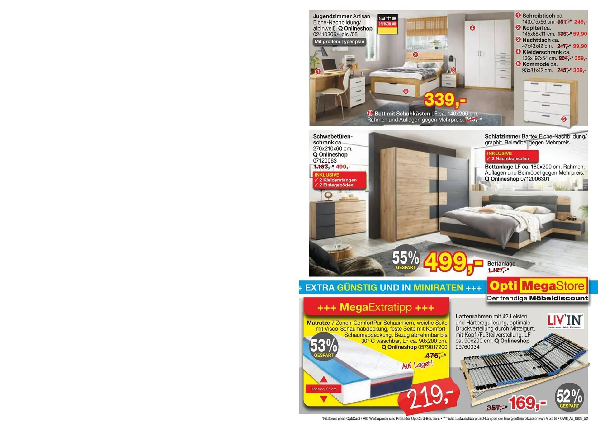 Opti Wohnwelt Prospekt von 25. Juli bis 23. August 2025 - Prospekt seite 60