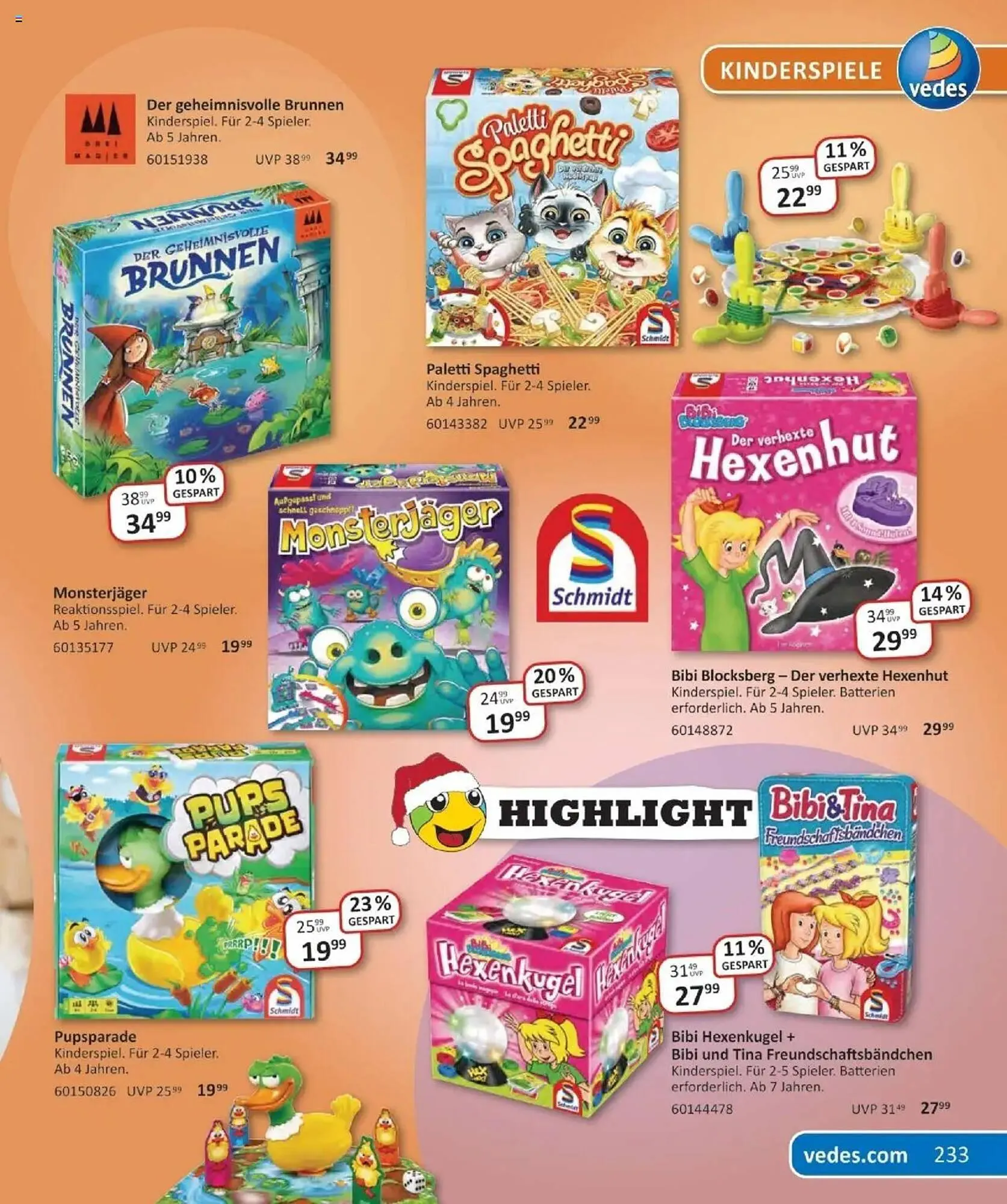 Vedes Prospekt von 29. September bis 6. Januar 2026 - Prospekt seite 233