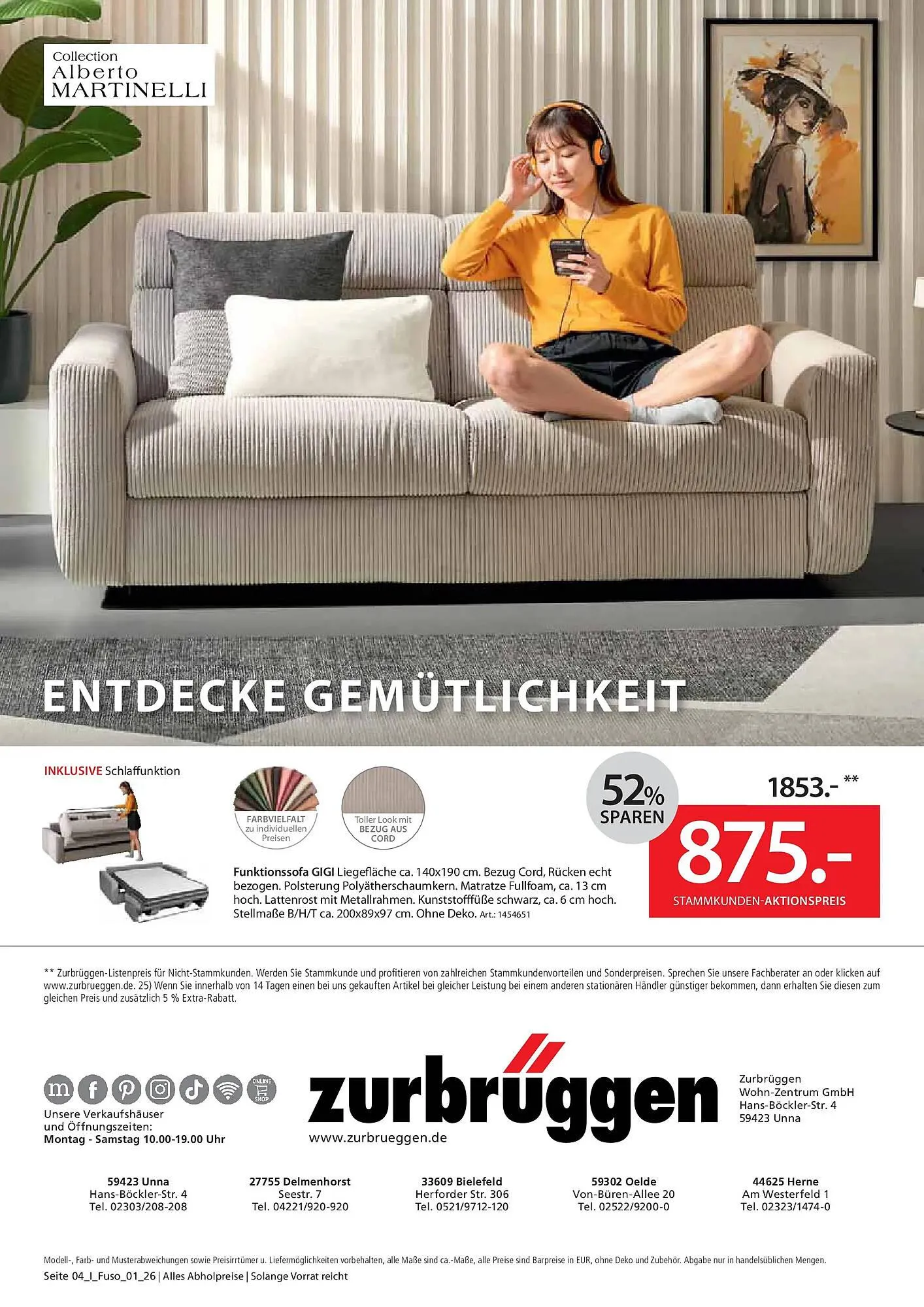 Zurbrüggen Prospekt von 10. Juni bis 30. September 2026 - Prospekt seite 4