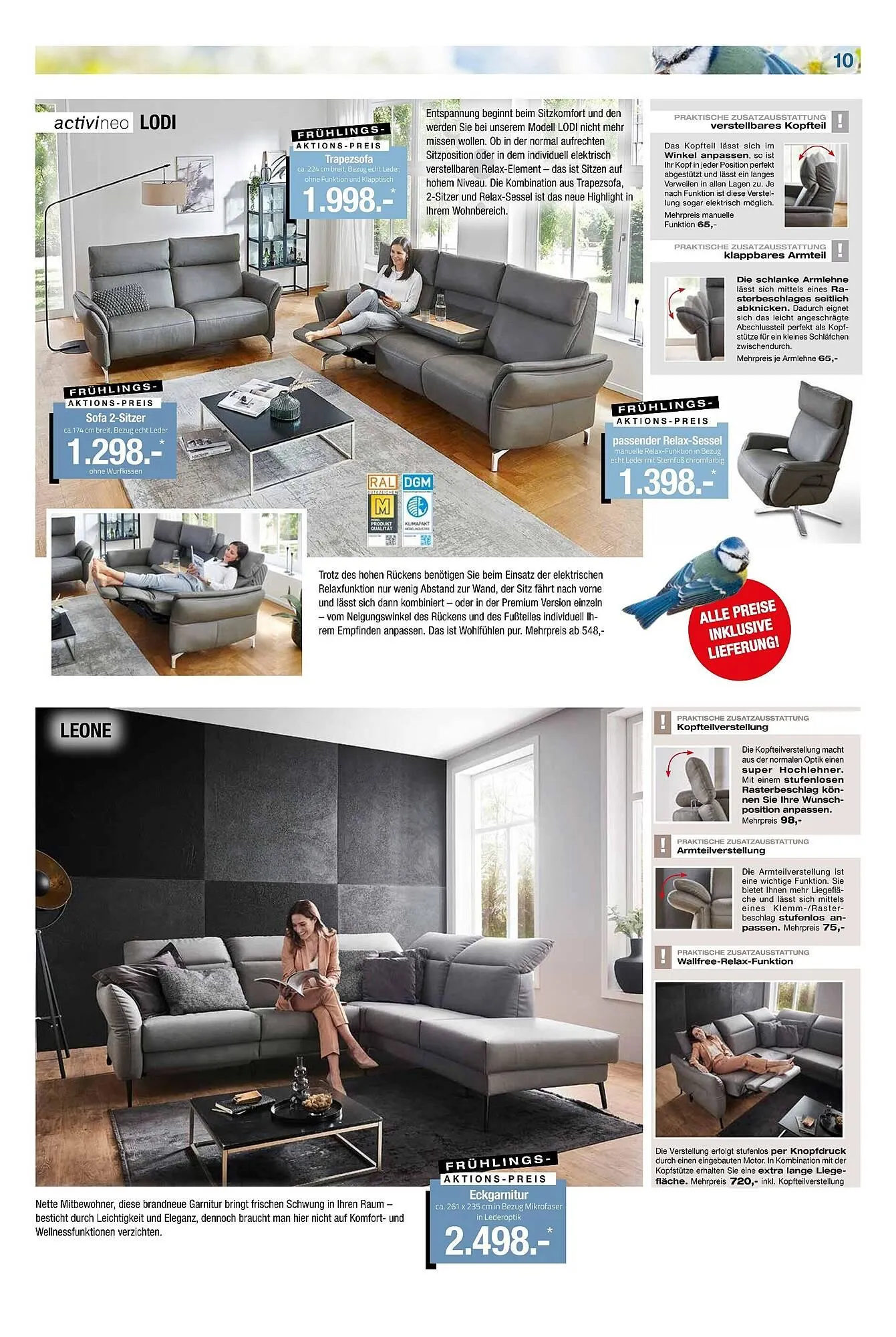 külkens+sohn Polstermöbel Prospekt von 15. März bis 12. April 2025 - Prospekt seite 10