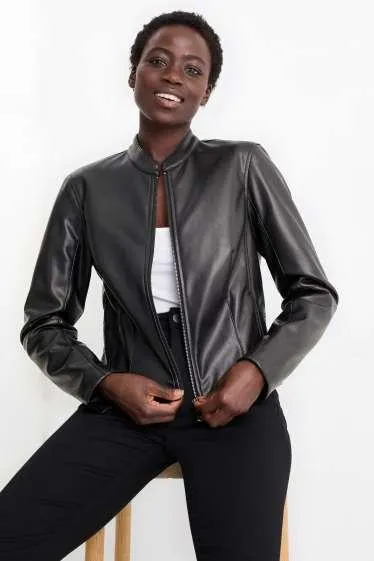 Biker jacket - faux leather