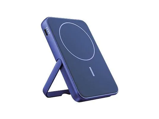 FRESH N REBEL Wireless Magnetic Powerbank, MagSafe-kompatibel, PD 20W Schnellladung, tragbar, Powerbank 5000 mAh Blau