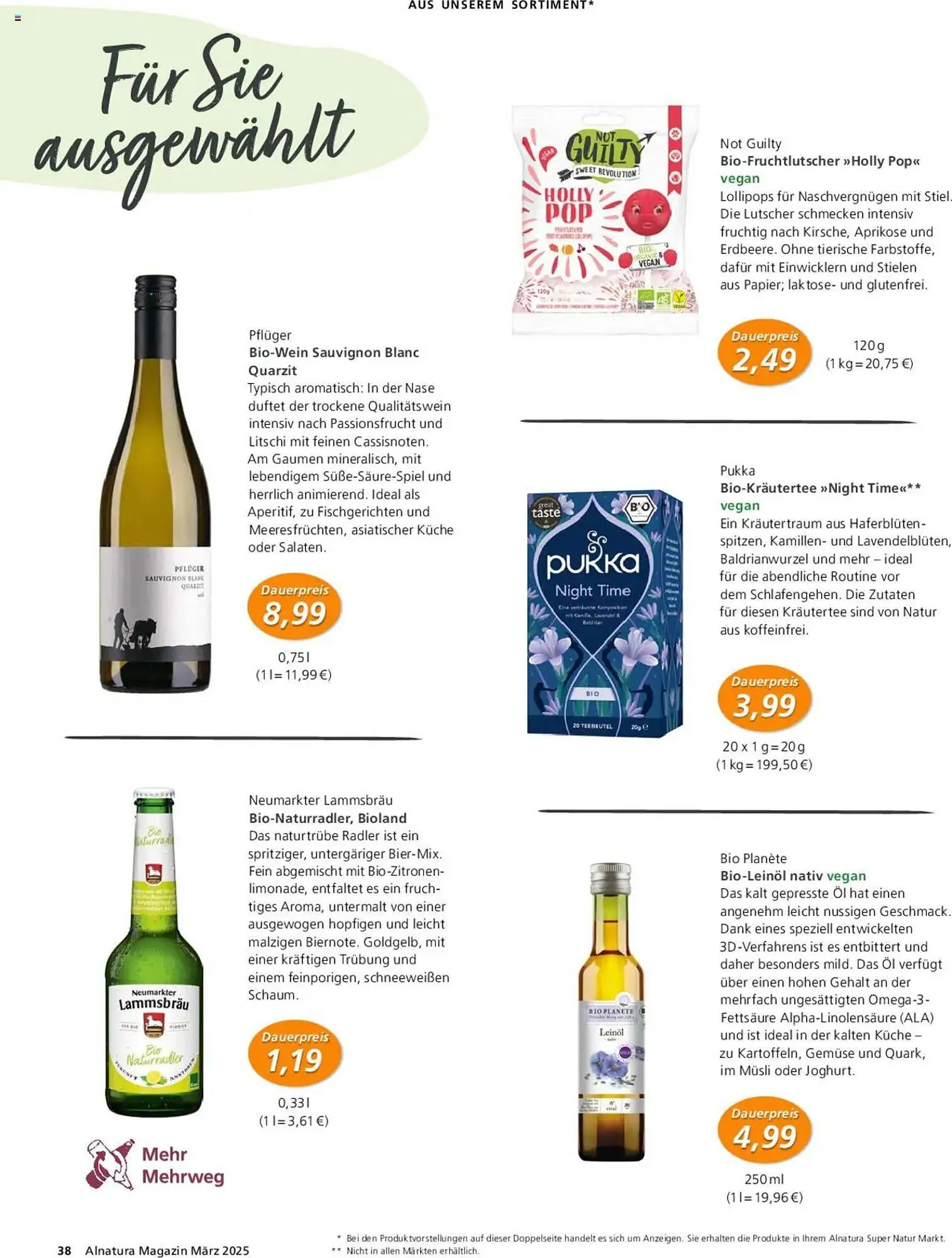 Alnatura Prospekt von 1. März bis 31. März 2025 - Prospekt seite 38