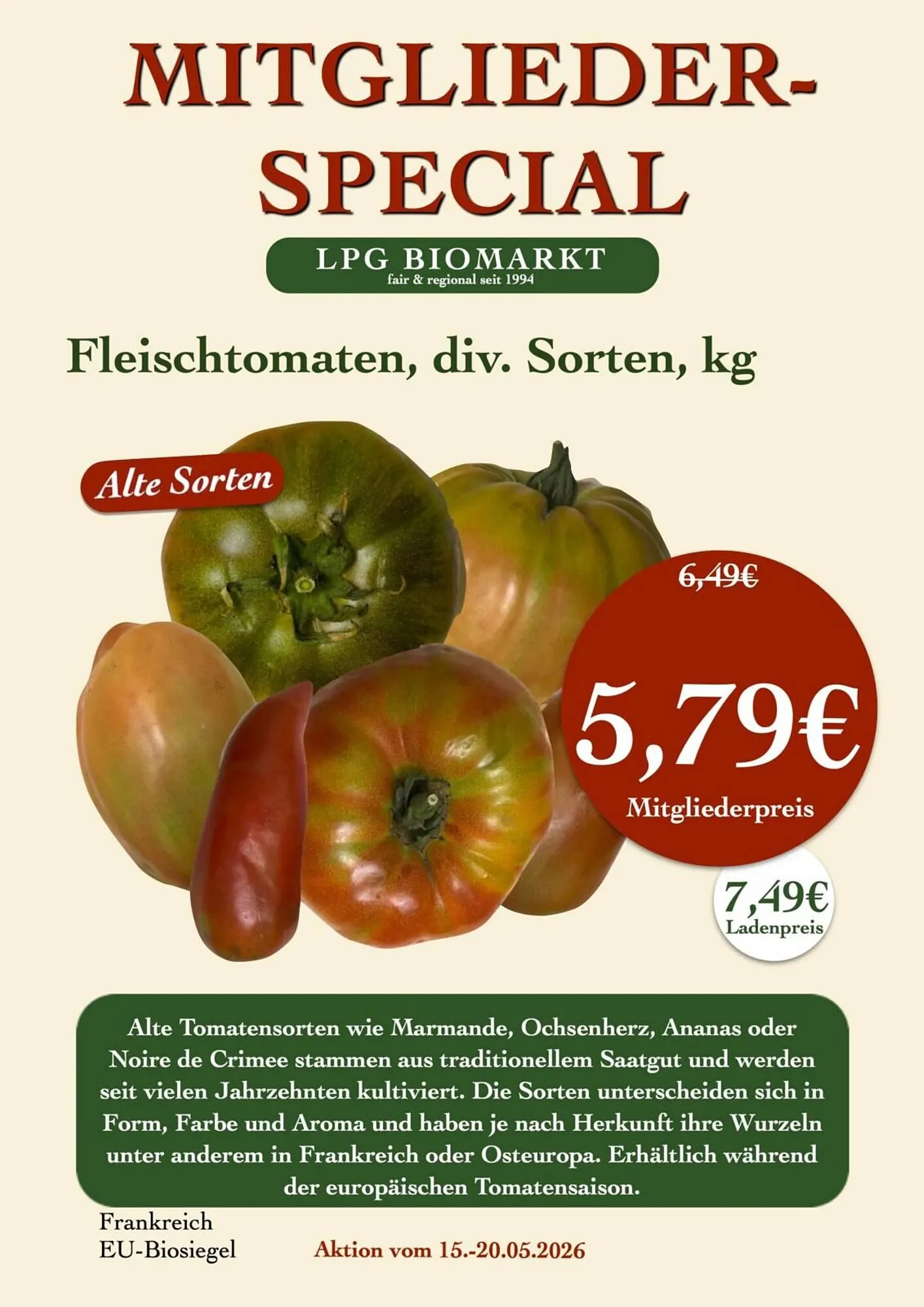 LPG Biomarkt Prospekt von 15. Mai bis 20. Mai 2026 - Prospekt seite 9